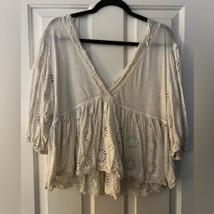 FREE PEOPLE - Cut Out Top - Ivory - XL